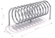 Stainless Steel Bicycle Rack 11 - 1.25 x 0.40 x 0.50m
