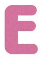 Letters Uppercase E - 2D Wet Pour Graphics