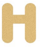 Letters Uppercase H - 2D Wet Pour Graphics