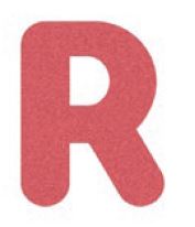 Letters Uppercase R - 2D Wet Pour Graphics