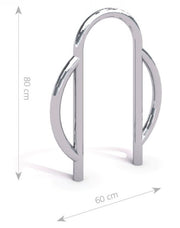 Stainless Steel Bicycle Rack 08 - 0.60 x 0.12 x 0.80m