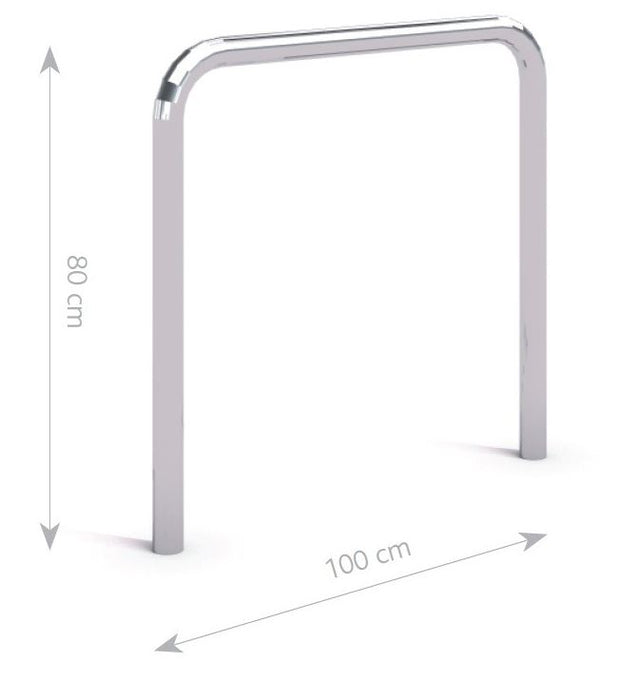 Stainless Steel Bicycle Rack 22 - 1.0 x 0.05 x 0.8m