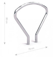 Stainless Steel Bicycle Rack 25 - 0.78 x 0.05 x 0.80m