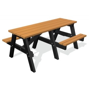 Recycled Plastic Picnic Table With Wheelchair Access
