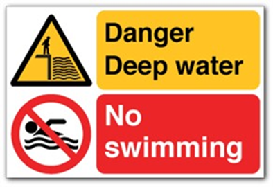 "Danger Deep Water" Sign