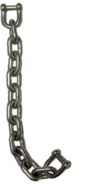 Security Chain 6mm Stainless Steel c/w  Shackles both ends