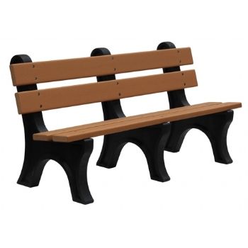 Recycled Plastic Bench With Back