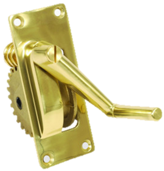 Square Brass Winder c/w Handles - New Style